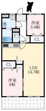 グランドソレーユ深井の物件間取画像